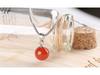 Sterling Silver Agate Pendant Necklace - Fashionable Simple Gift for Girlfriend, Christmas Luxury Jewelry Clavicle Chain