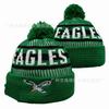Winter Knit Beanie Team Sports Fans - Warm Wool Blend Cap Eagles 2025 One Size No Brim