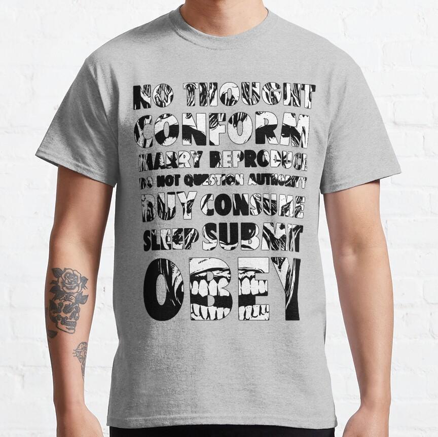 XIXI Fashion Retro Horrorfilm They Live Obey meme John carpenter vintage consume 80s Alien Grafische T-shirts grote maat Volwassen S-6XL 2XL