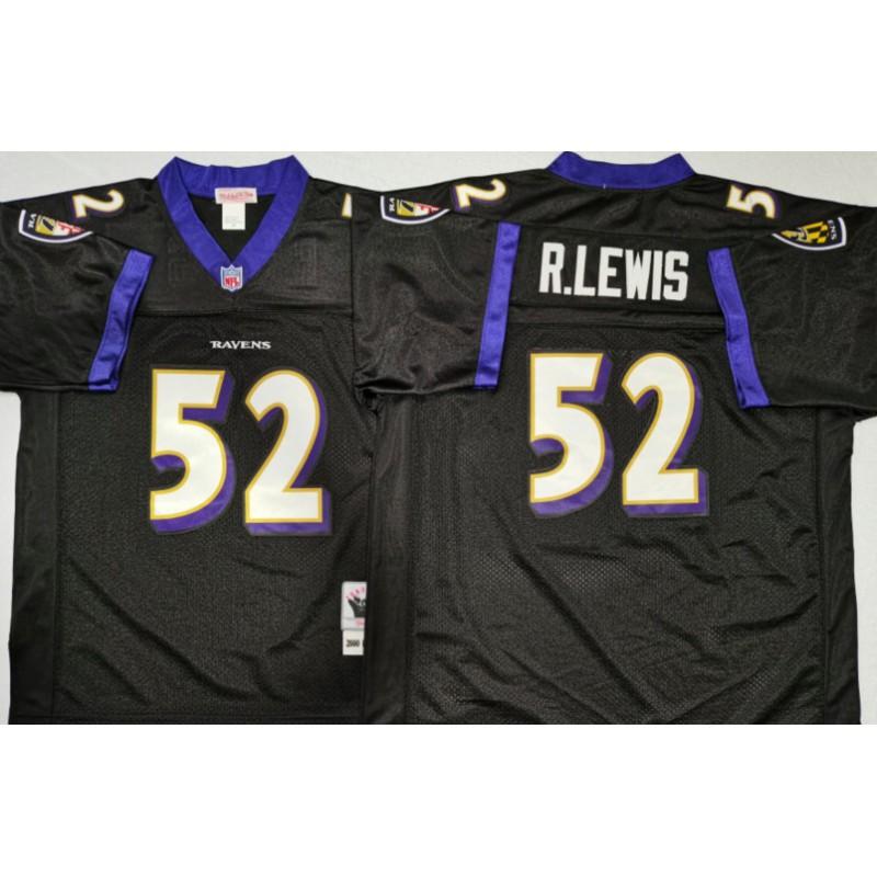 Rugby Jersey Baltimore Ravens 52 Vintage Style Mens Sportswear Lightweight Cotton Blend Team Fan Apparel