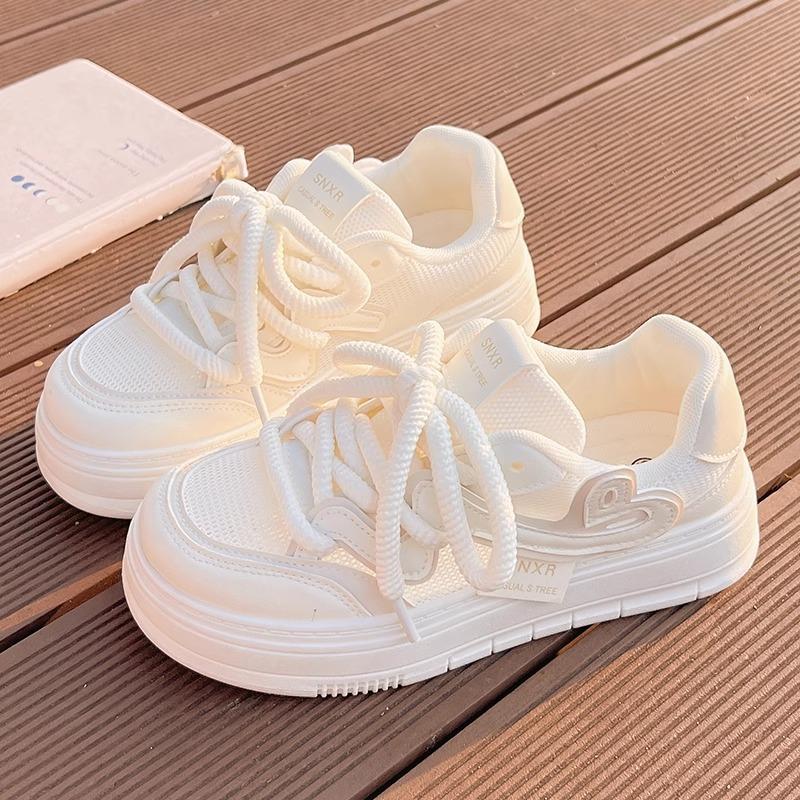 

2025 summer new popular mesh thick baseplate shoes versatile student skirt little white shoes women s breathable casual shoes 40