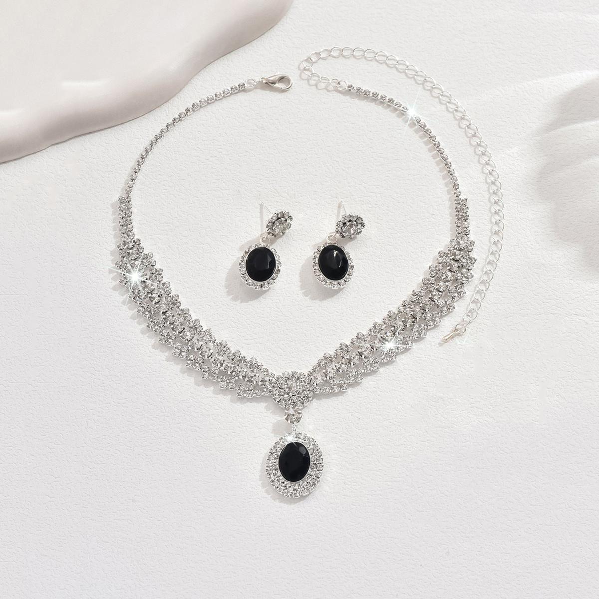 

Набор женского колье, серег и браслета в богемном дворцовом стиле с цветным цирконом, для вечеринки, банкета, к платью 49cm