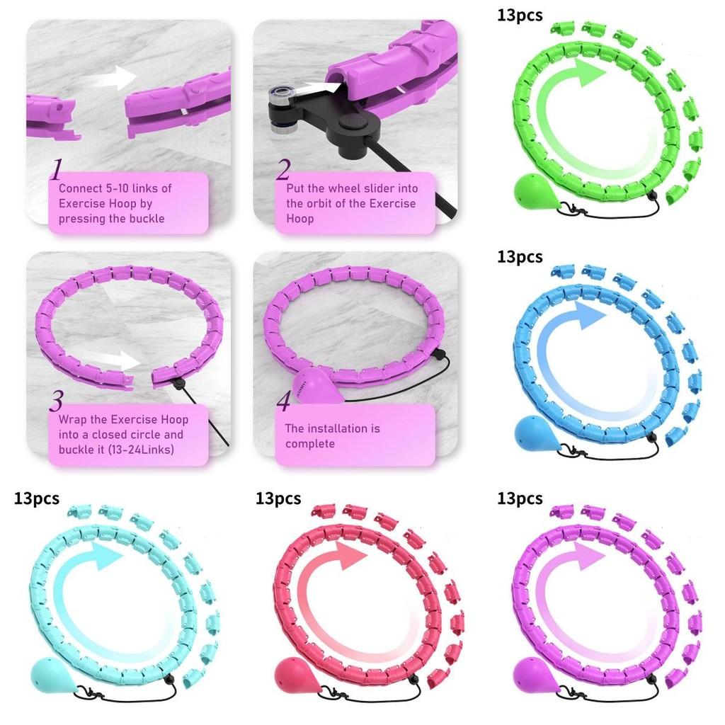 Smart Detachable Hula Hoop For Women With Comfortable Grip And Stylish Colors For Fitness