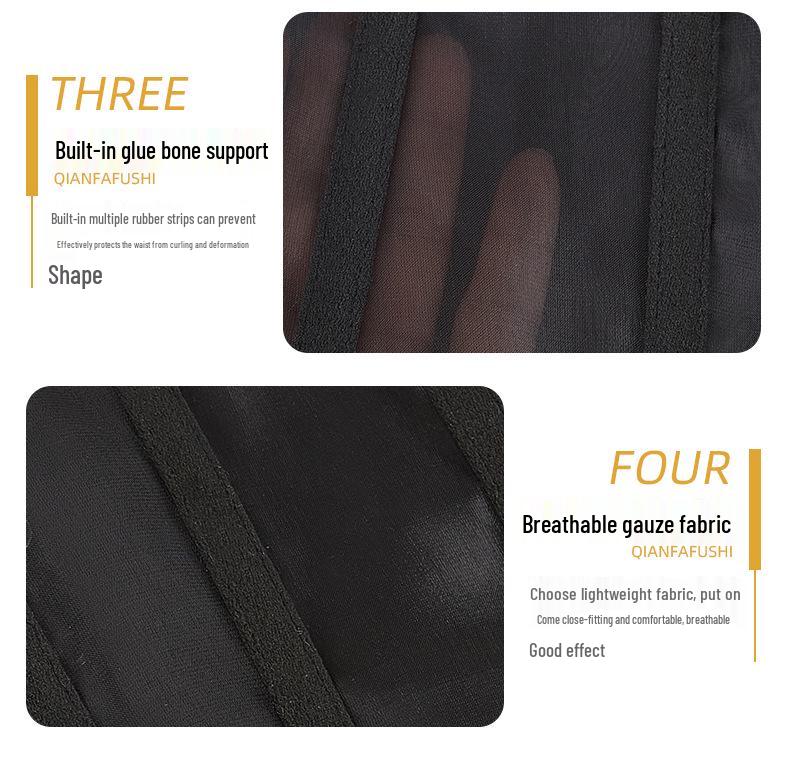 Versatile French Fashion Breathable Waist Slimming Cincher with Back Tie and 14 Boning Adjustment