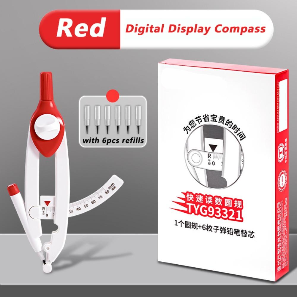 With Scale Digital Display Compass 1-13cm Diameter Drawing Circles Tool  Students Use