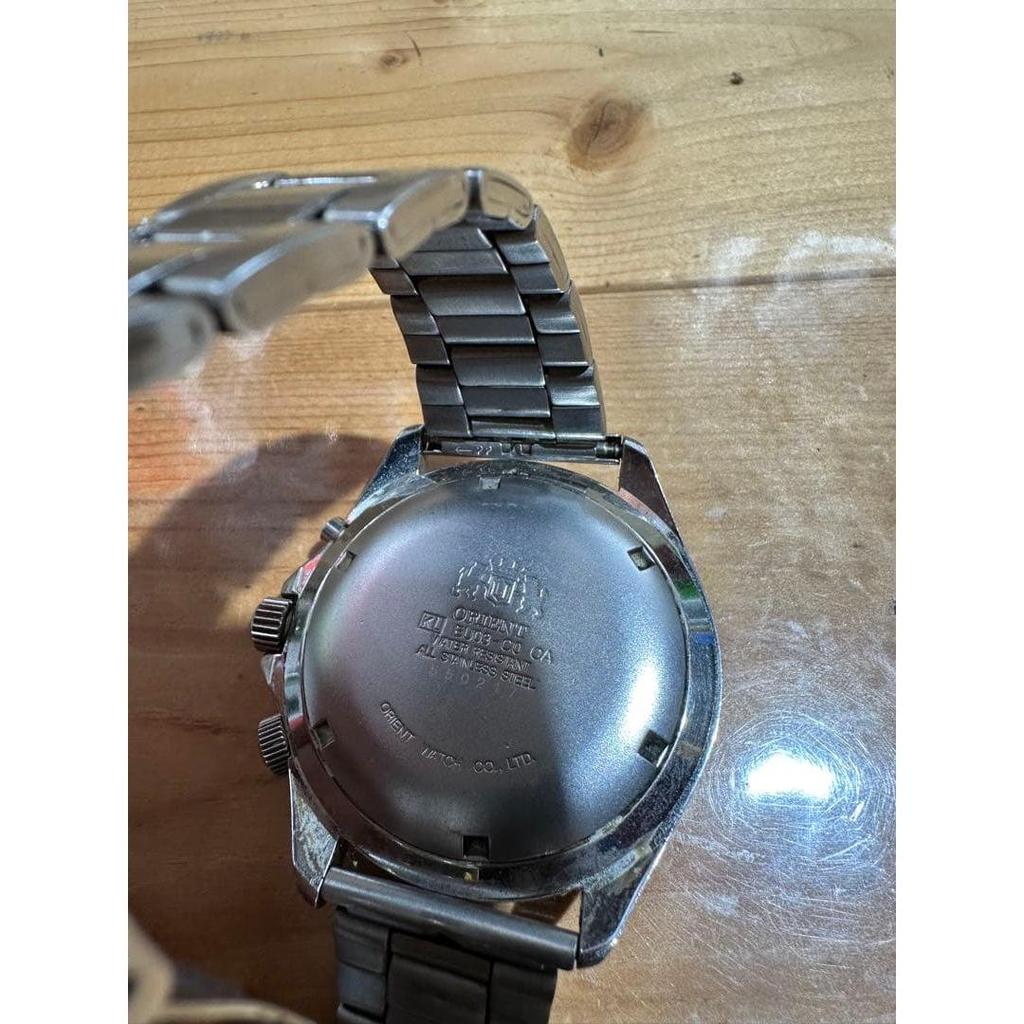 Used Good quality Orient Perpetual Calendar Black Dial Men's Watch Automatic Winding