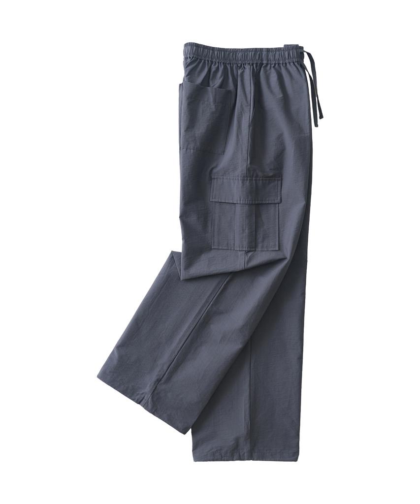 ANALOG MOOD Semi-Wide String Cargo Pants (Charcoal)
