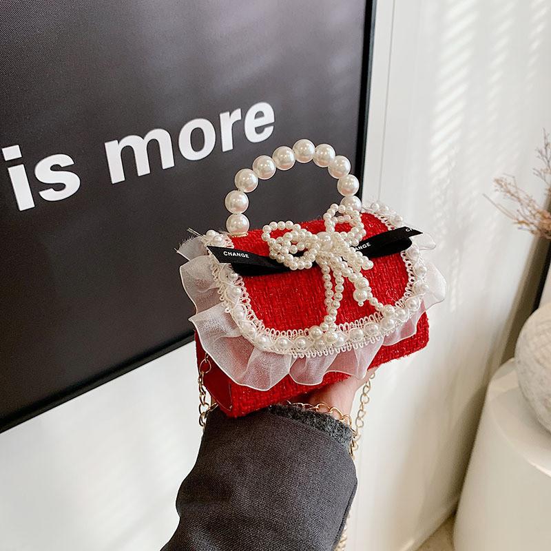 Cute And Stylish Red Girls' New Year Bag With Adorable Bow For Kids And Toddlers