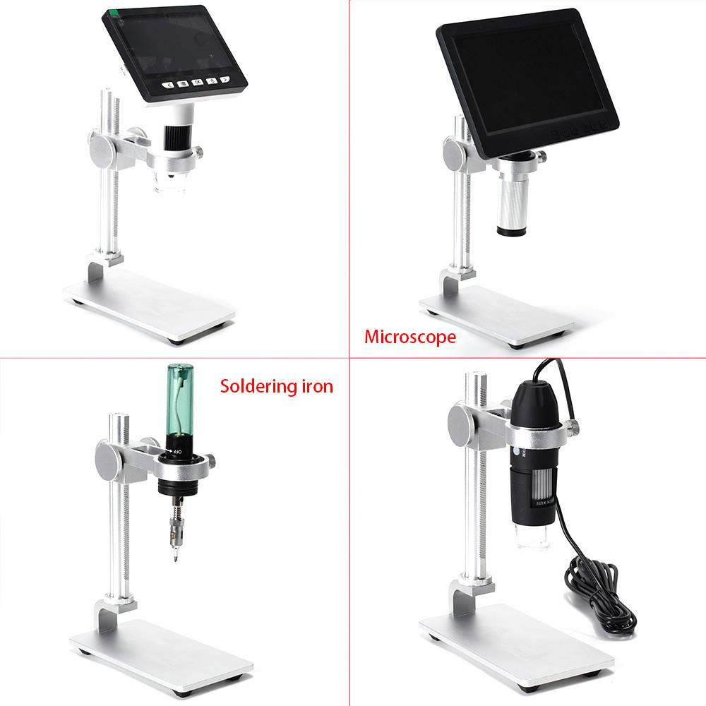 Mini Aluminum Alloy Stand USB Microscope Holder Bracket Small Foothold Table Frame for Microscope Repair Soldering