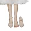 French design pearl high heels autumn new fairy style niche temperament thick heel single shoes