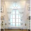 Embroidery Sheer Curtains Floral Drapes Window Treatment Curtain Panels For Living Room