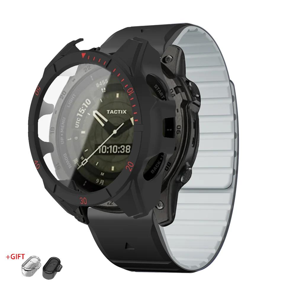 

Ремінець+Чохол Для Garmin Fenix 8 47 51мм Захисне Скло Магнітний Силіконовий Ремінець Швидкознімний Браслет Захисник Fenix8 Аксесуари Fenix 8 47mm-Solar