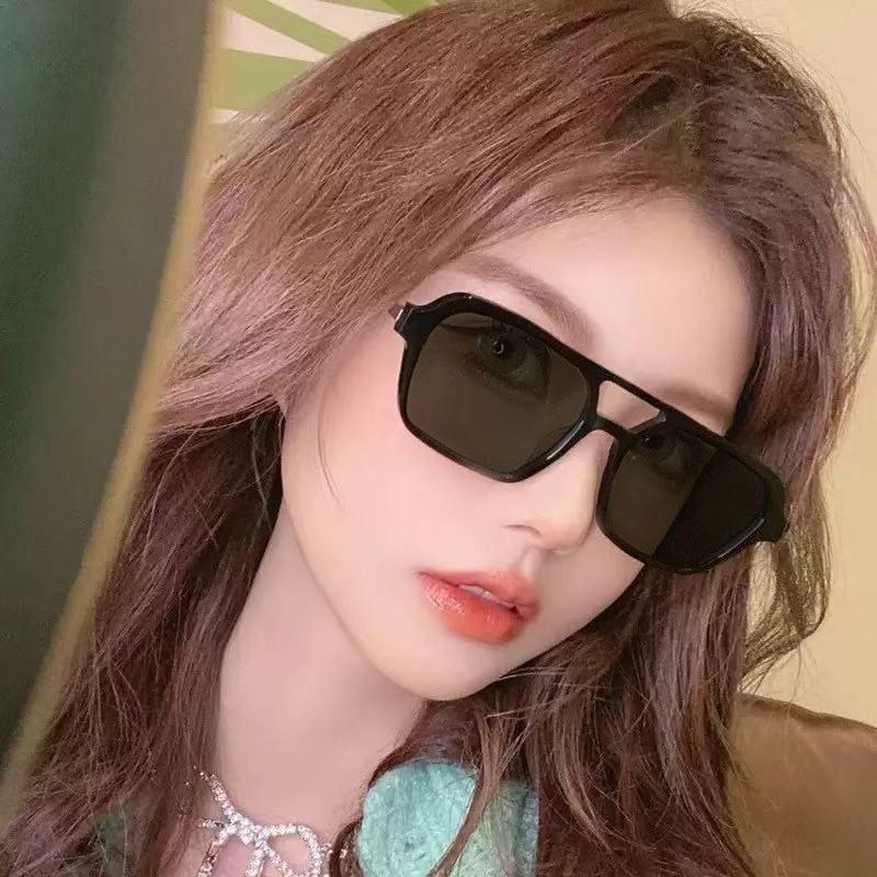Square Large Myopia Retro Frame Sunglasses Unisex Doublebridge Outdoor Uv Protection Shades Neras Sight Eyeglasses Diopter 40