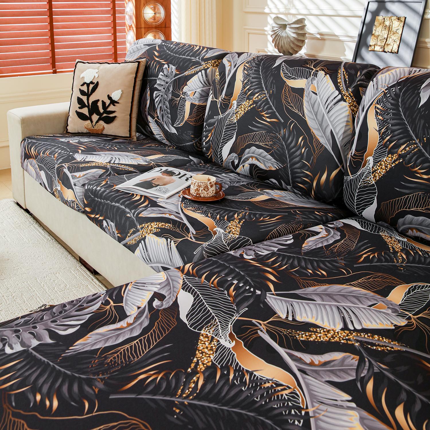 High Elasticity Printed Sofa Protective Cover Suitable For Outdoor Living Room, Protecting Sofa Cushion Cover S