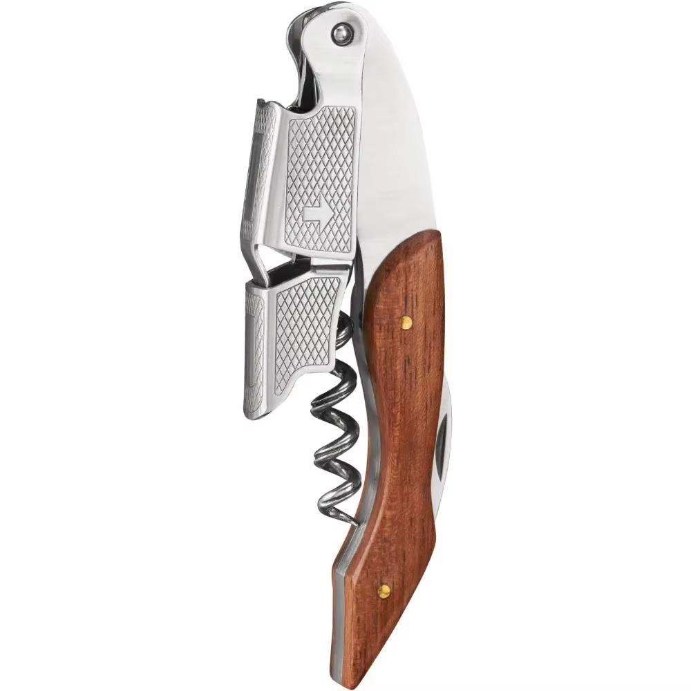 1pc Wine Opener Stainless Steel Opener Zinc Alloy Premium Wing Corkscrew Wine Bottle Opener With Multifunctional Bottles Opener 6