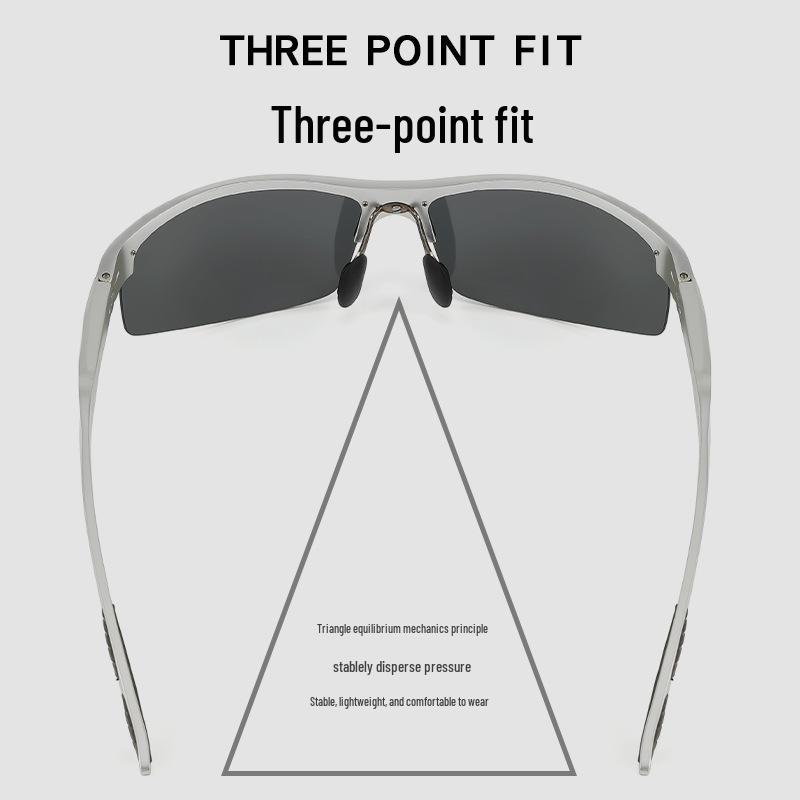 Aluminum-Magnesium Polarized Anti-Glare Sunglasses for Day/Night Cycling & Driving