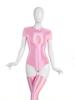 Women Stain Smooth Bodysuit One Pieces Thong Two Way Zipper Open Crotch Elastic Tights Oil Shiny Yoga Shaping Maid Leotard