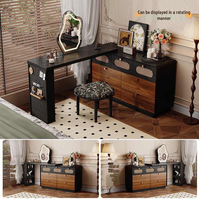 French Antique Style Retro Chest of Drawers and Dressing Table - High-End Bedroom Storage Cabinet 2025.