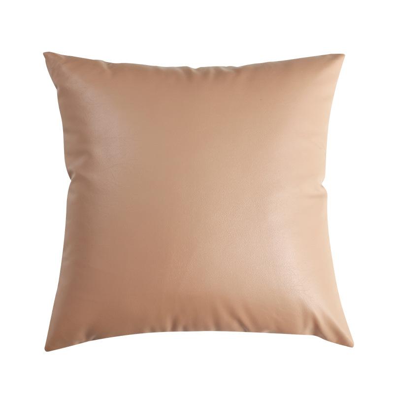 1pc Modern Faux Leather Throw Pillow Covers for Living Room,Bedroom, Sofa, Car, and Home Decor Durable Pillow