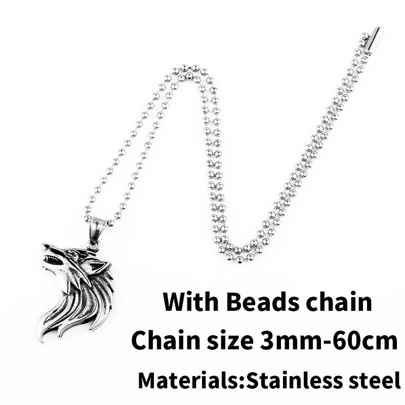 BEIER new store  new Viking wolf head necklace pendant totem personality animal men's pendant Fashion jewelry gift LLBP8-409P