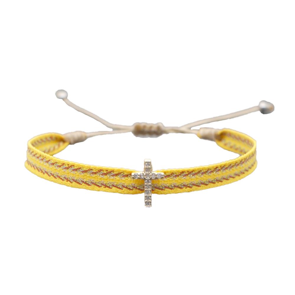 KKBEAD Cloth Fabric Bracelet For Women Handmade Braided Bracelets CZ Heart Evil Evil Latter LOVE Jewelry Gift Pulseras