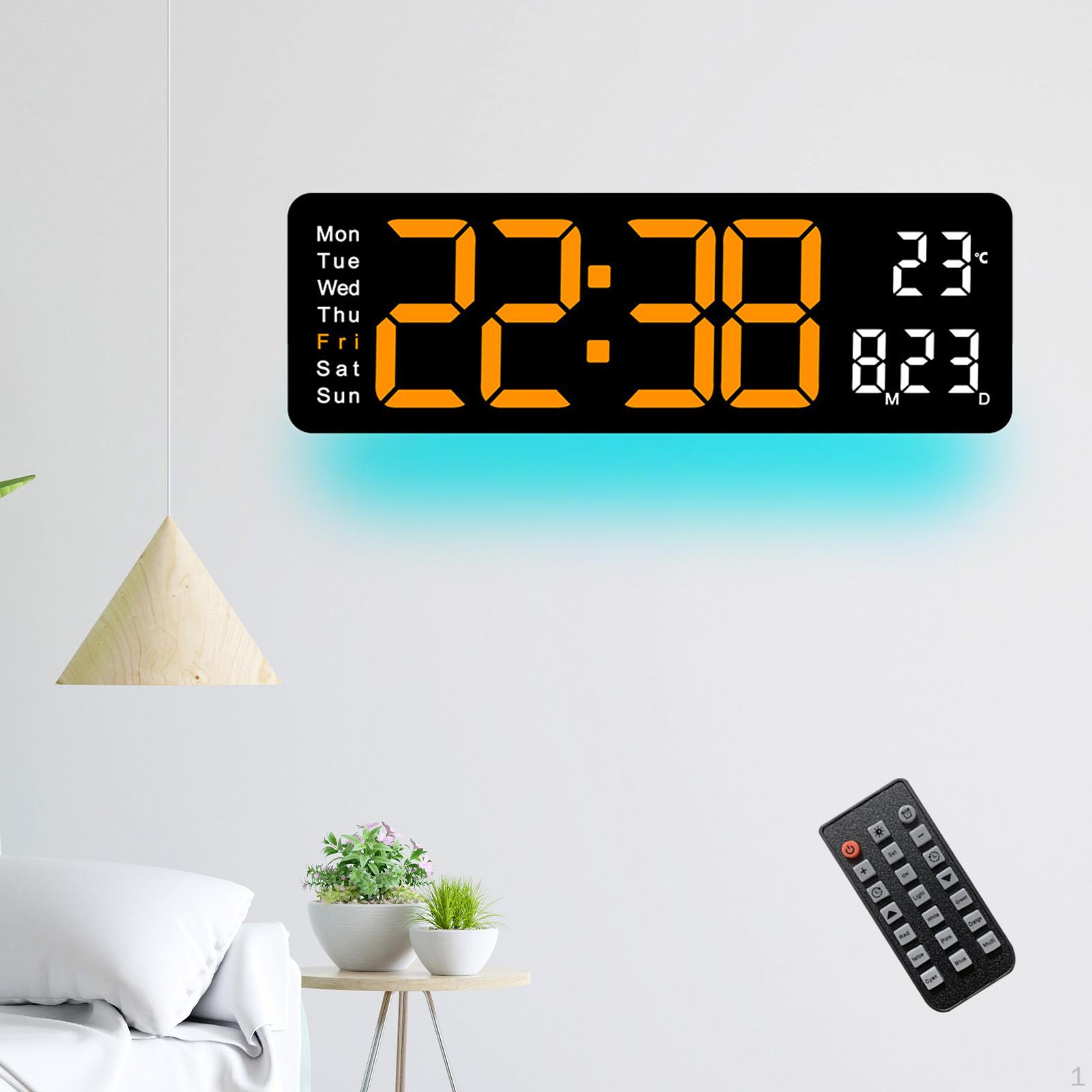 

Цифровой будильник электронный с дистанционным управлением, мини-стол для спальни оранжевый