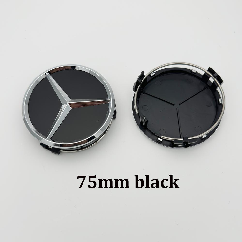 2026 Hot For AMG 4pcs 75MM Car Wheel Center Hub Caps Covers Mercedes Benz A B C S Class AMG GLA CLA GLC W176 W221 W204 W205 Accessories