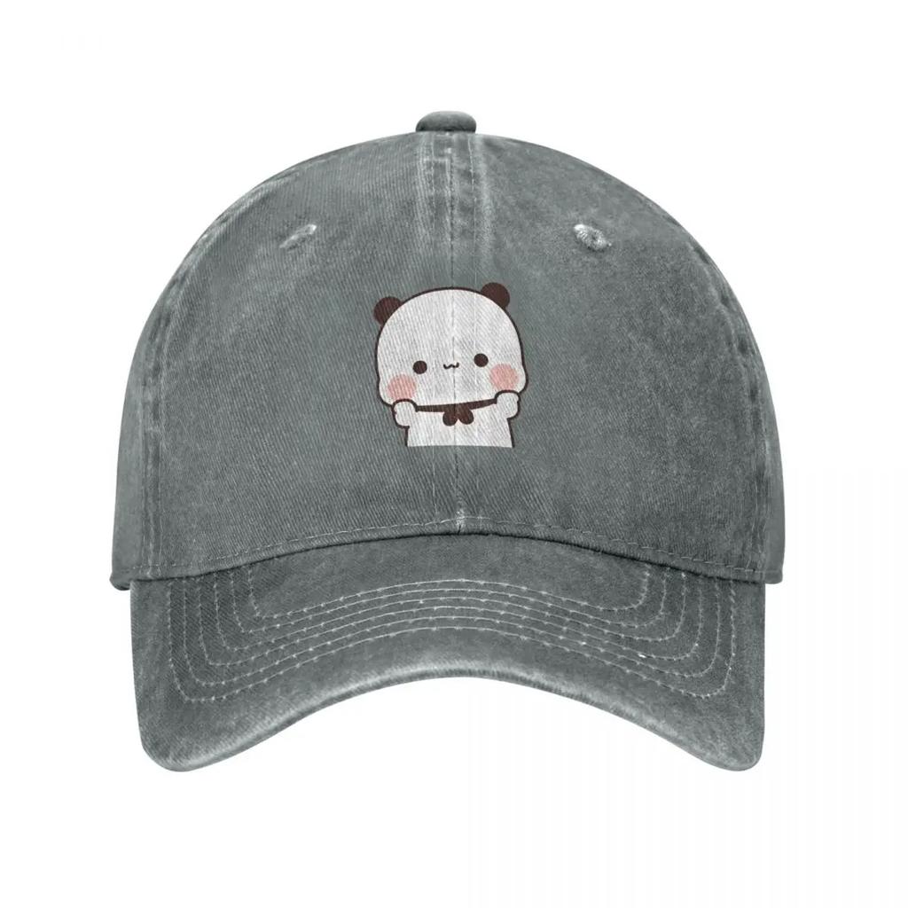 Cute BuBu Panda saying Hello to you Baseball Cap Hat Beach Hat Unisex sun caps designer cap Unisexs Caps Womens