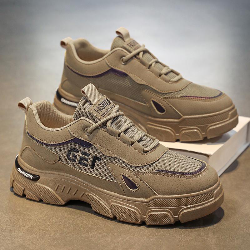 Autumn men's shoes new breathable labor insurance shoes men's trend versatile platform tooling shoes casual sports board shoes trendy shoes
