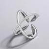 Lines Crossed Geometric Ring for Stylish Women Adjustable Size Open Finger Ring Unique Accessories Date Night Accessory