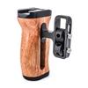 Kamera Cage Holzgriff mit Cold Shoe Erweiterungsgriff für DSLR Fotozubehör Fülllicht Halterung