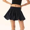 Mini-jupe à bulles noire pour femmes, style rétro de rue, taille moyenne élastique, jupe courte tutu pour les vacances, les clubs