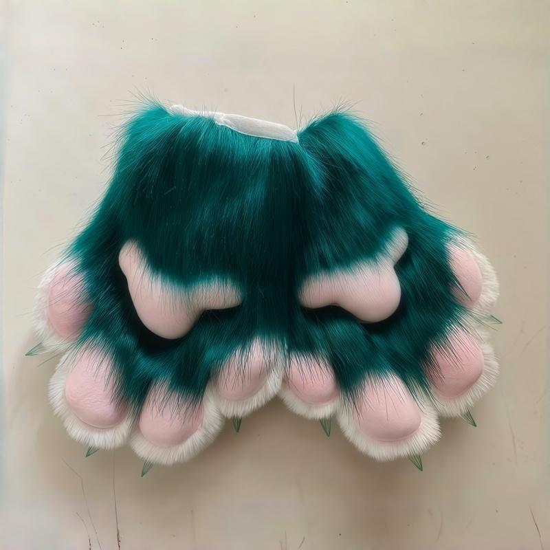 Γάντια Fursuit Γούνινα Γάντια Με Σφυρίχτρες Μαλακή Βελούδινη Αξεσουάρ Fursuit Παιδικό Cosplay Γάντια Ζώων Αξεσουάρ Πάρτι