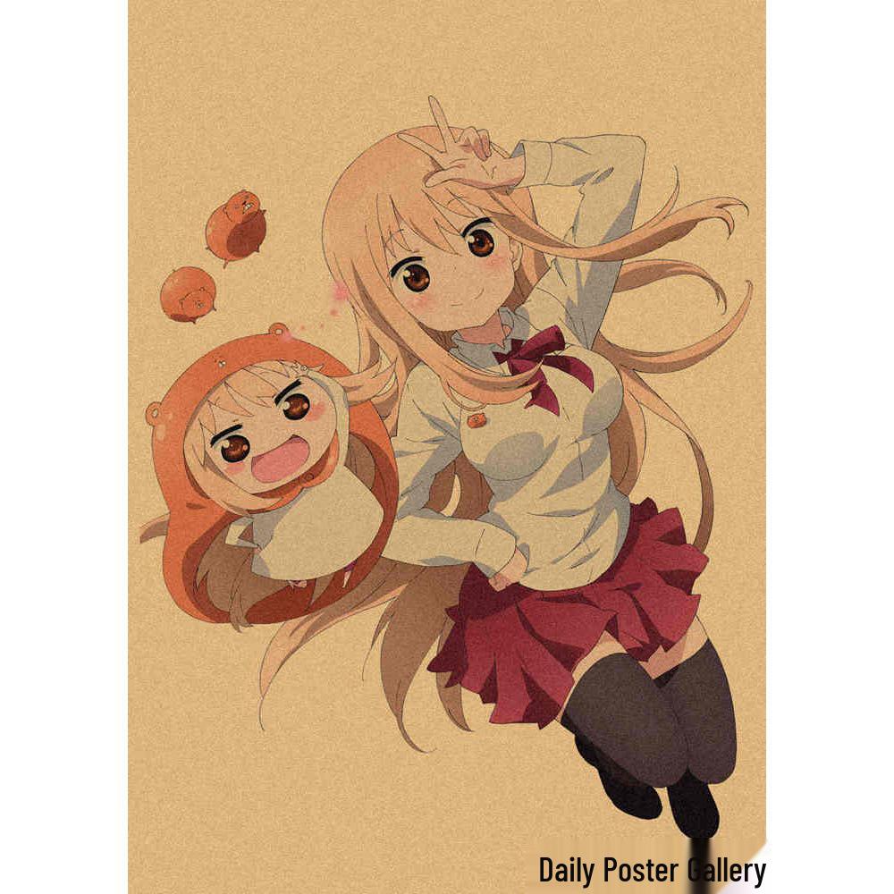 Japanese Anime Himouto! Umaru-chan Retro Kraft Paper Decorative Poster