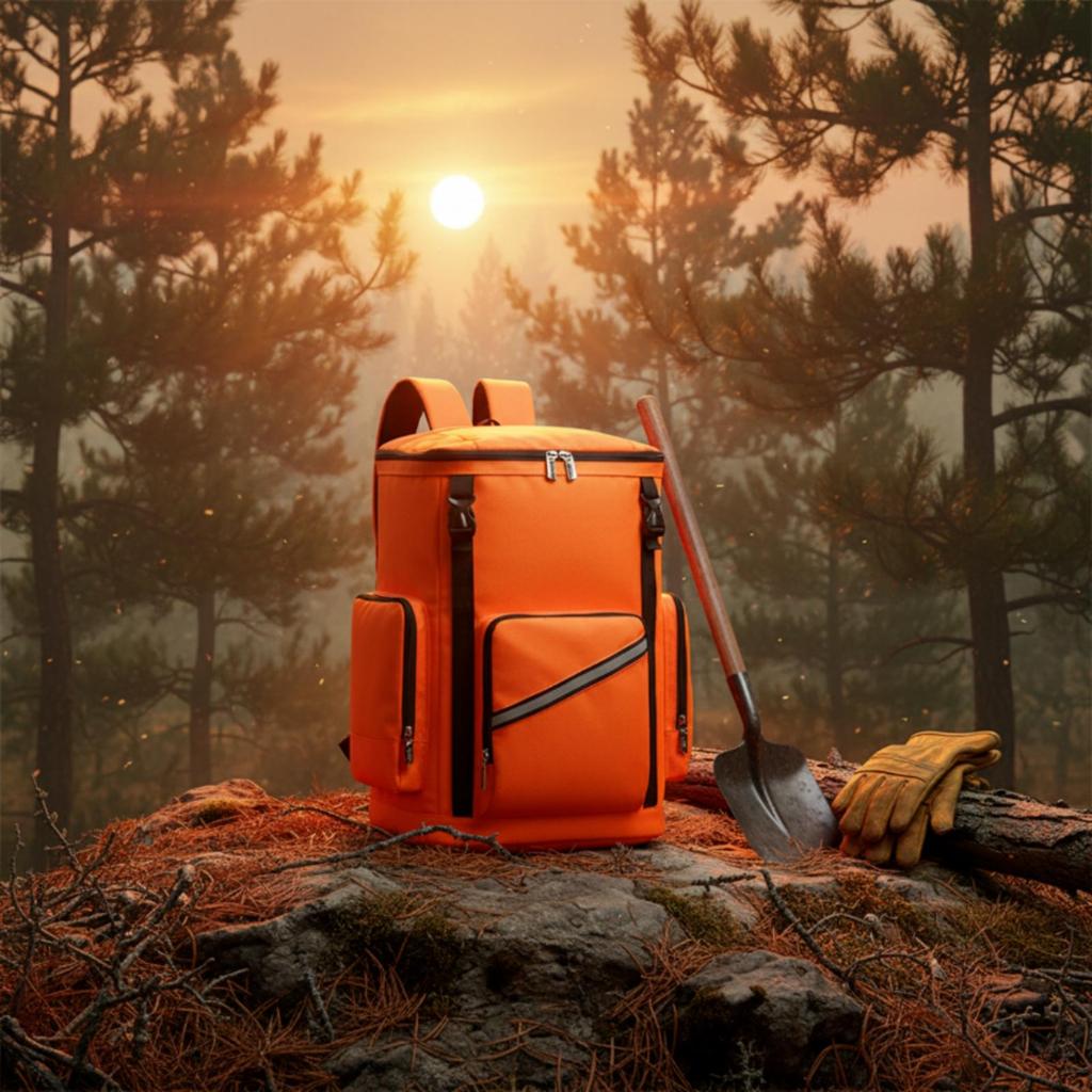 Emergency Backpack MultiCompartment Bag Large Capacity with Reflective Strip for