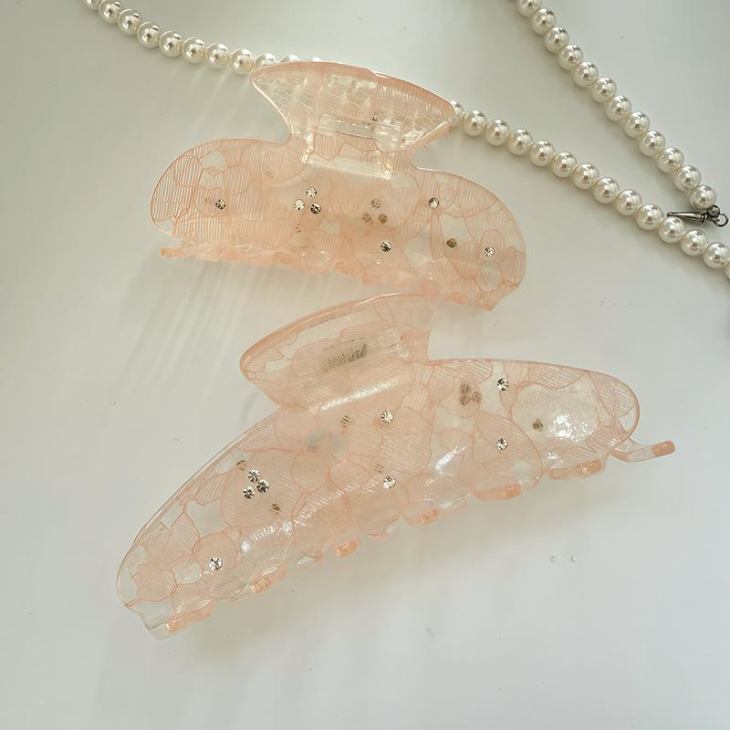 New Korean Woman Senior Lace Pattern Hair Claw Barrettes Girl Fashion Hair Clips Hair Headwear Hair Accessories Hairpins