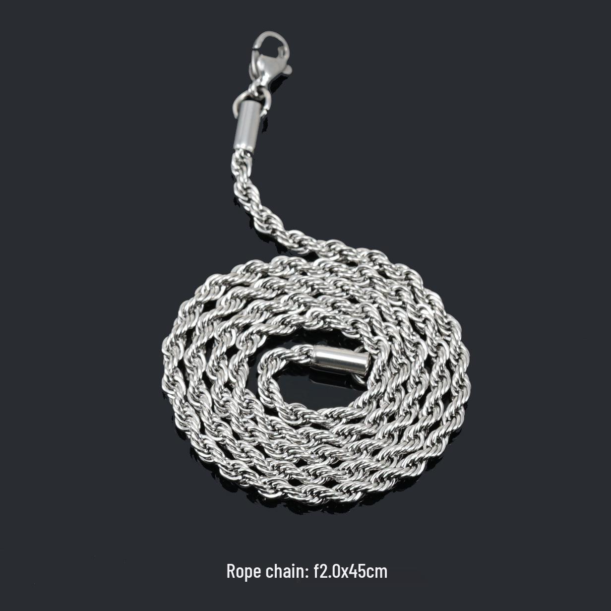 

Ожерелье-подвеска из витой цепочки цвета розового золота из нержавеющей стали для мужчин и женщин