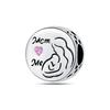925 Sterling Silver Foot Pacifier Heart Shaped Warm Family Charm Beads Fit 4mm Aperture Bracelets Fine DIY  Jewelry Gifts