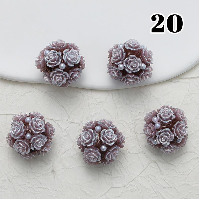 2Cm 10Pcs Charm Rose Polymer Clay Colorful Lover Acrylic Beads for Jewelry Making Diy Necklace Bracelets Earring Accessories New