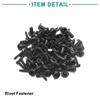 ACROPIX Bumper Fender Fasteners Rivet Clips Automotive Universal 5mm Hole Dia Black 50pcs