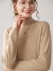 Ribbed Cashmere Half-High Neck Sweater - Women's Autumn/Winter Fashion Loose Knit Pullover