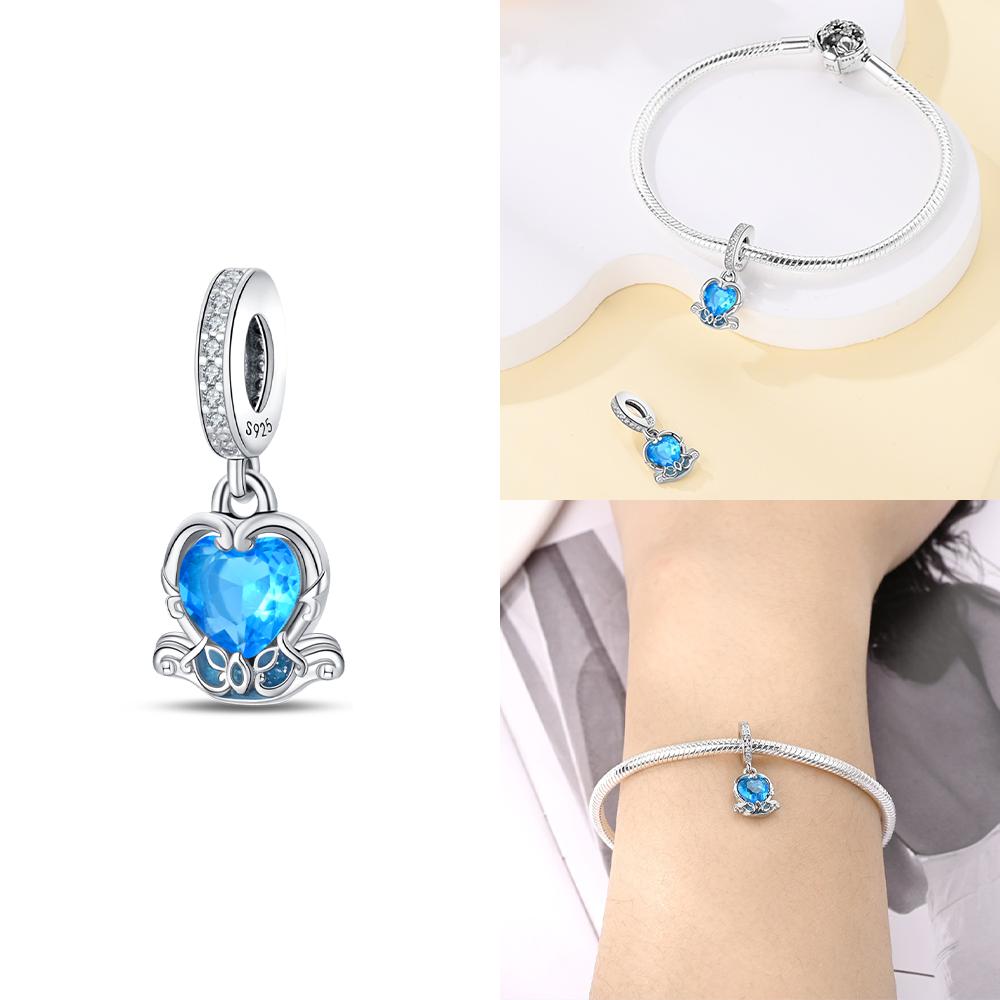 Charm Bead Charms Copper Authentic Blue Snowflake Mermaid Octopus Star Shape Bead Charms Compatible With Bracelets Women Diy Luxury Gift Accessories J