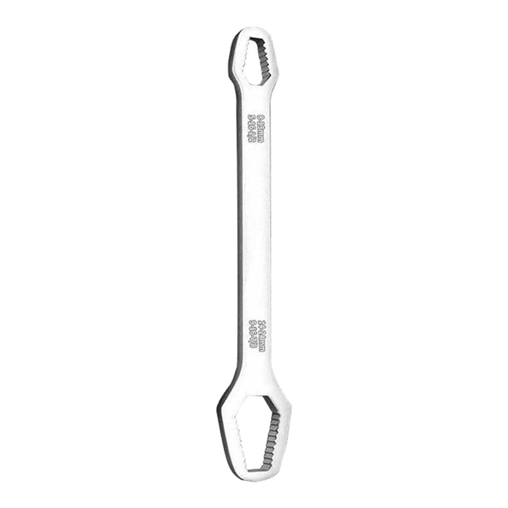 Adjustable Universal Torx Glasses 8-22mm Repairing Tools Ratchet Spanner For Motorcycle Car Wrench(Silver)