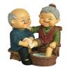 Vintage Elderly Couple Resins Statue Figurine Weddings Valentines Day Gift for Couples and Home Decors Enthusiasts