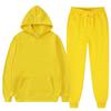 Einfarbig Hoodie Set Tasche Langarm Frauen Hoodie Herbst Casual Jogger Anzug Trainingsanzug Sweatshirt Frau Pullover Chandals Hombre