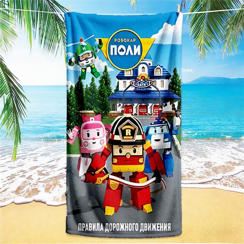 1pc Robots Vehicles beach towel,quick drying absorbent beach towel,outdoor sports swimming beach towel,Soft and comfortable Y73060