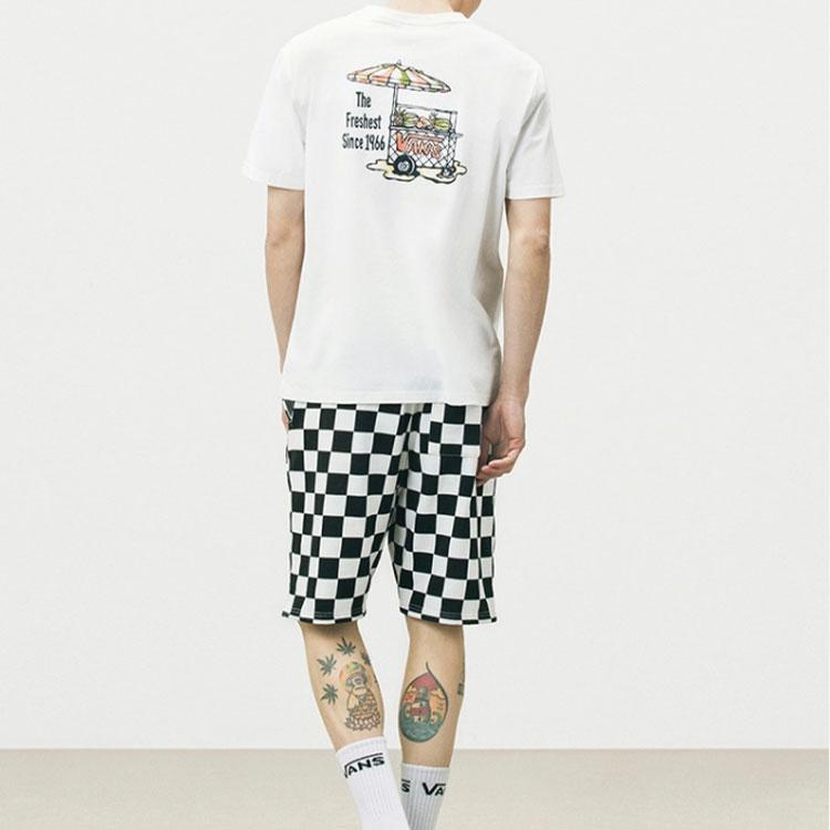 Vans Fun Print Round Neck Short Sleeve T-Shirt Unisex Tops White VN0A5F3LWHT