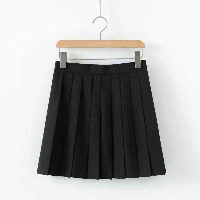 Japanese Academy-Style JK Uniform Set: Women's Short Sleeve Shirt & Pleated Skirt