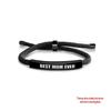 Multi-color Woven Rope Bracelet with Engraved Stainless Steel for Mother's Day or Christmas Gift