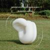 Portable Inflatable Cream Style Sofa - Automatic PVC Single Backrest for Outdoor Leisure